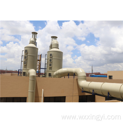 Scrubber system waste gas treatment device